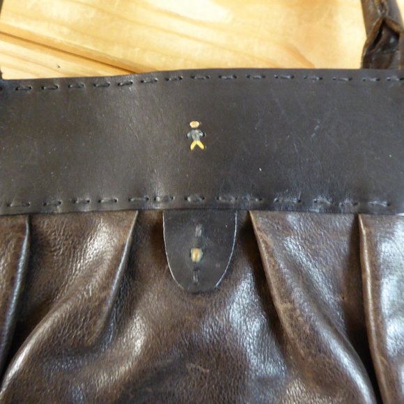 Henry Beguelin Brown Doctor Two Way Bag Handbag Convertible Shoulder Leather - Picture 6 of 12